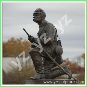 Commemorate Decoration Life Size Bronze Soldier Sculpture